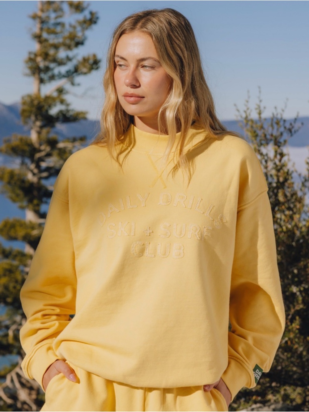 Oversized Vintage Ski + Surf Crew — Sunny